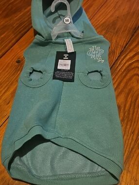 Dog Hooded Pullover Sweatshirt - Teal Green